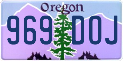 OR license plate 969DOJ