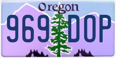 OR license plate 969DOP
