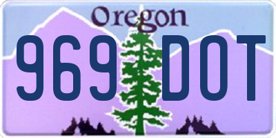 OR license plate 969DOT