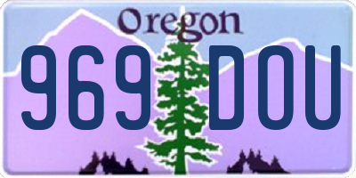OR license plate 969DOU