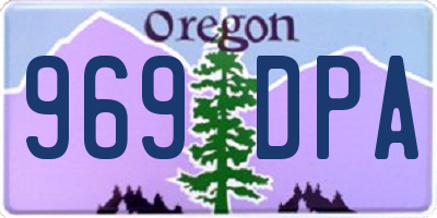 OR license plate 969DPA