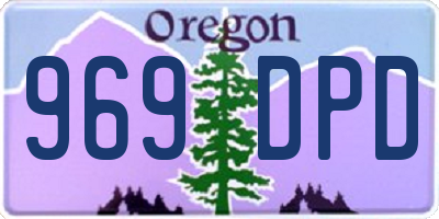 OR license plate 969DPD