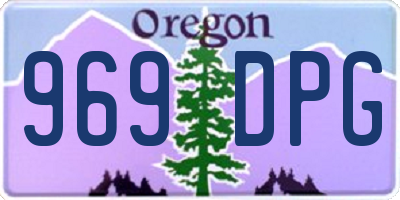 OR license plate 969DPG