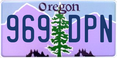 OR license plate 969DPN