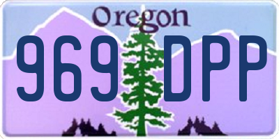 OR license plate 969DPP