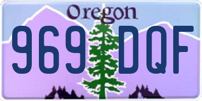 OR license plate 969DQF