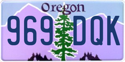 OR license plate 969DQK