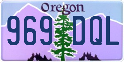 OR license plate 969DQL