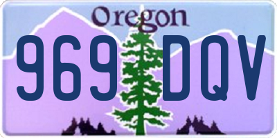 OR license plate 969DQV