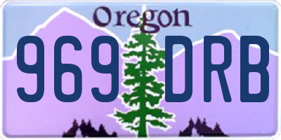 OR license plate 969DRB