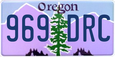 OR license plate 969DRC