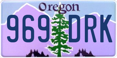 OR license plate 969DRK
