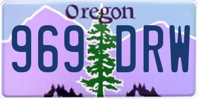 OR license plate 969DRW