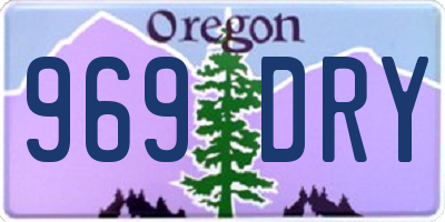 OR license plate 969DRY
