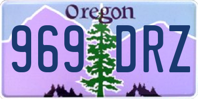 OR license plate 969DRZ
