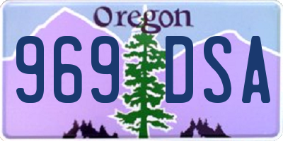 OR license plate 969DSA