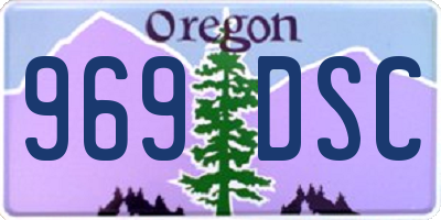 OR license plate 969DSC