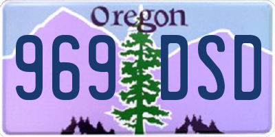 OR license plate 969DSD