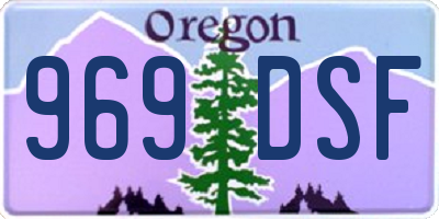 OR license plate 969DSF