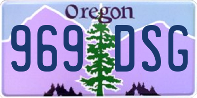 OR license plate 969DSG