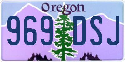 OR license plate 969DSJ