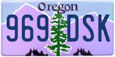 OR license plate 969DSK