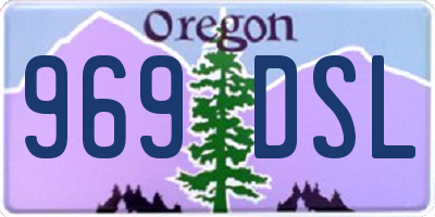 OR license plate 969DSL