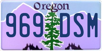 OR license plate 969DSM