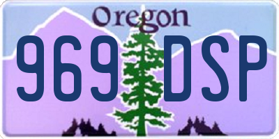 OR license plate 969DSP