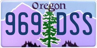 OR license plate 969DSS