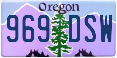 OR license plate 969DSW