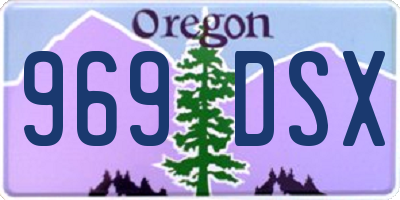 OR license plate 969DSX