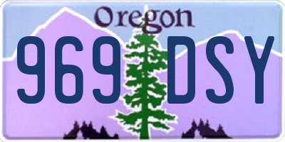 OR license plate 969DSY