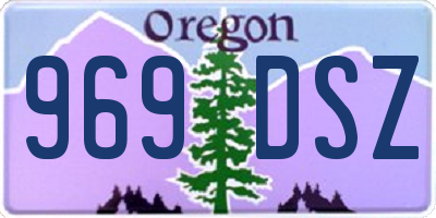 OR license plate 969DSZ
