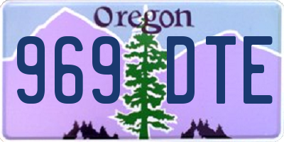 OR license plate 969DTE