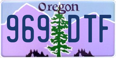 OR license plate 969DTF