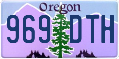 OR license plate 969DTH