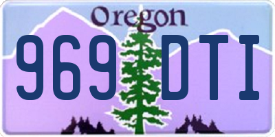 OR license plate 969DTI