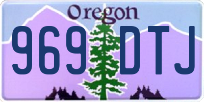OR license plate 969DTJ