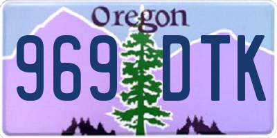 OR license plate 969DTK