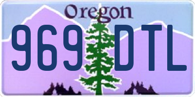 OR license plate 969DTL