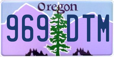 OR license plate 969DTM