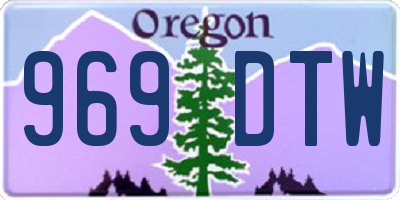 OR license plate 969DTW