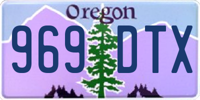 OR license plate 969DTX