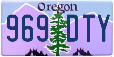 OR license plate 969DTY