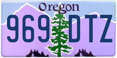 OR license plate 969DTZ