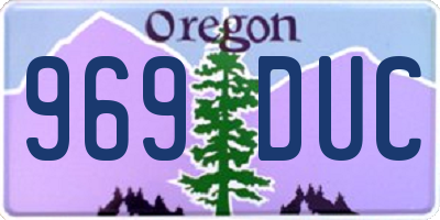 OR license plate 969DUC
