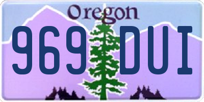 OR license plate 969DUI