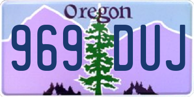 OR license plate 969DUJ