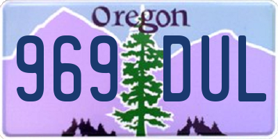 OR license plate 969DUL